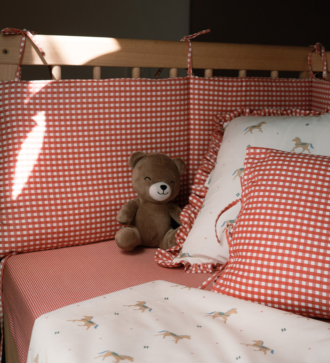 Protector cuna Red Gingham
