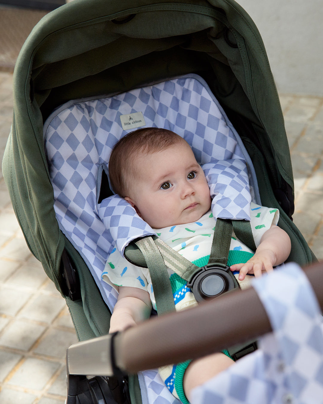 Stroller liner Sky Blue Harlequin